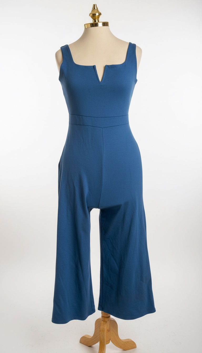 Combinaison Pantalon Bleue – Coupe Large & Chic (Taille M)