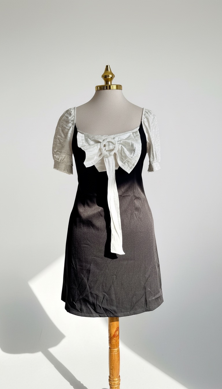 Robe Courte Bicolore Style Romantique & Coquette