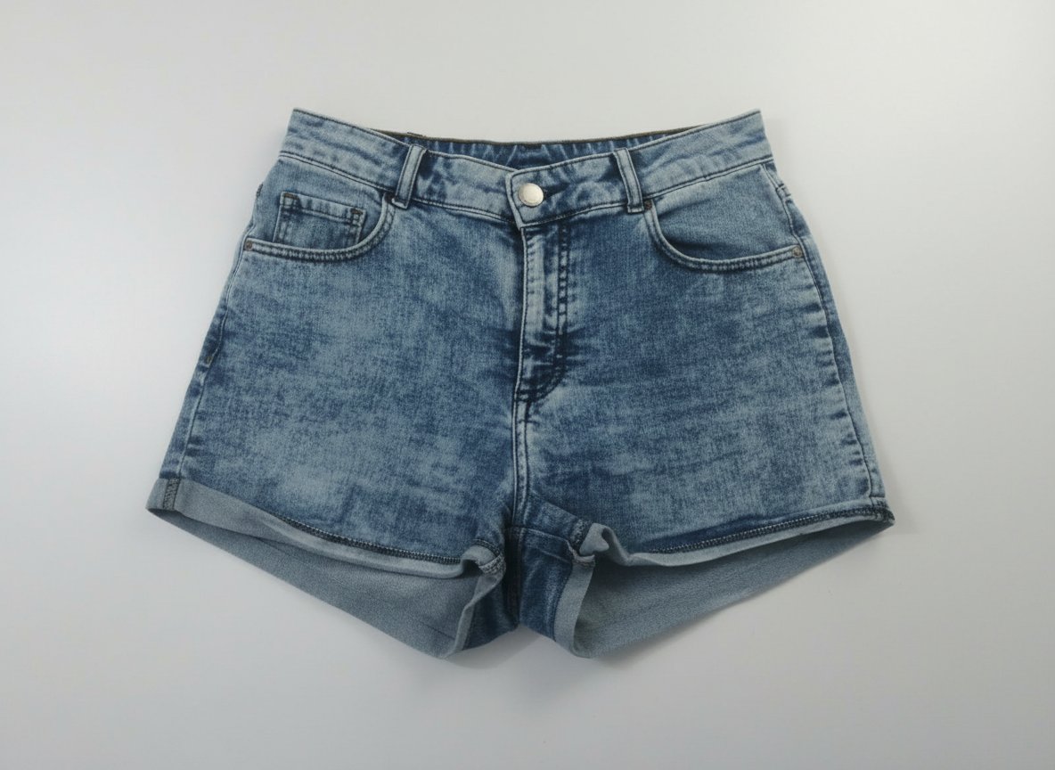 Short en jean bleu délavé 