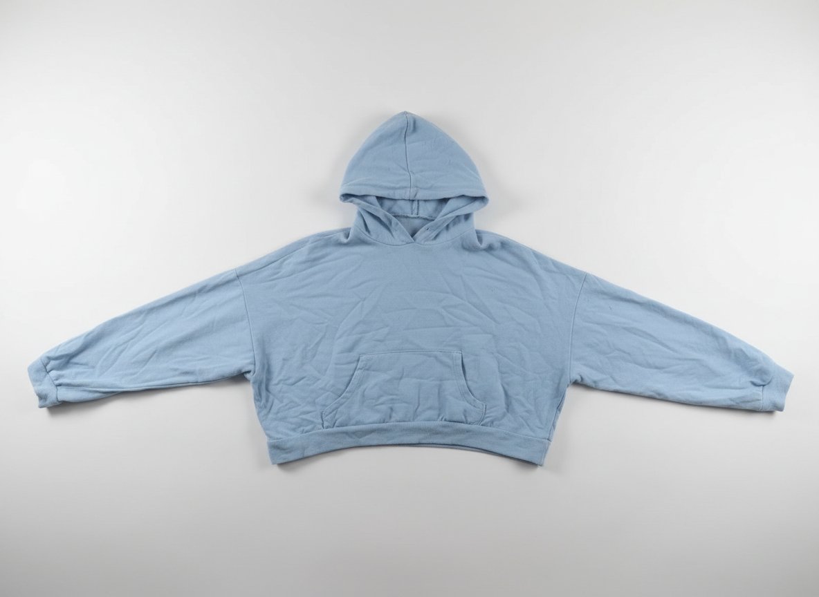 Hoodie court bleu ciel 