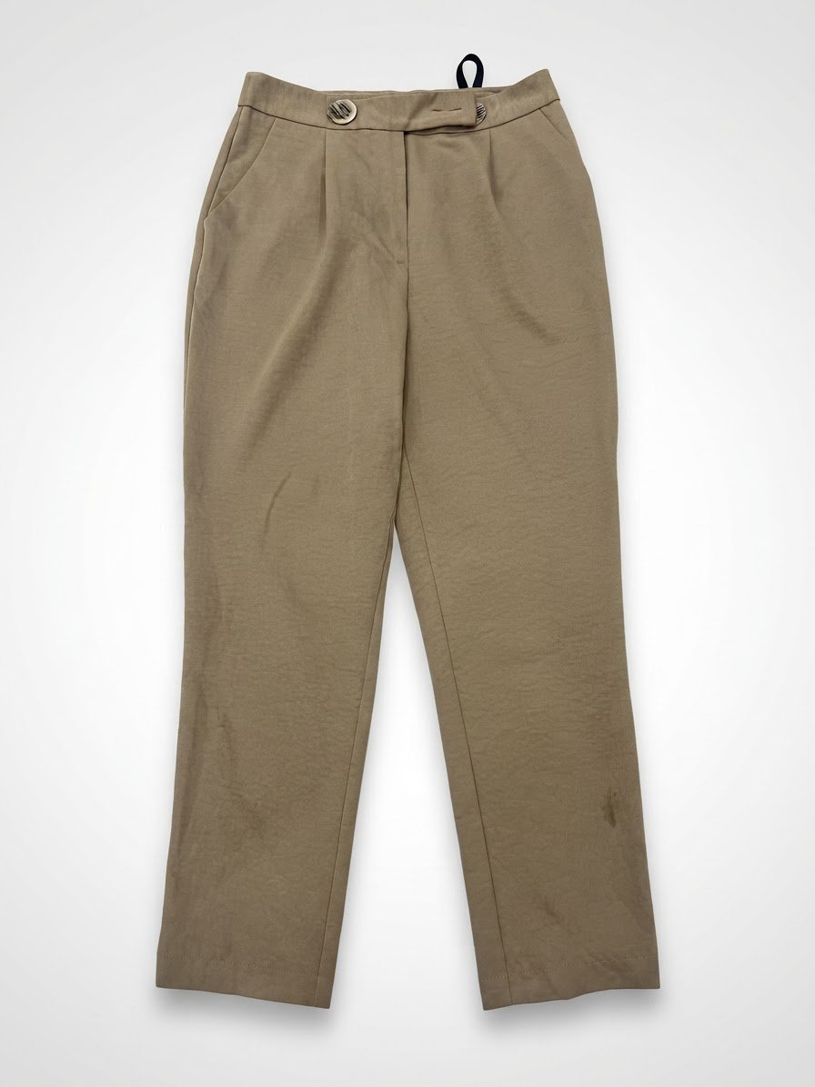 Pantalon chino/a pinces marron beige