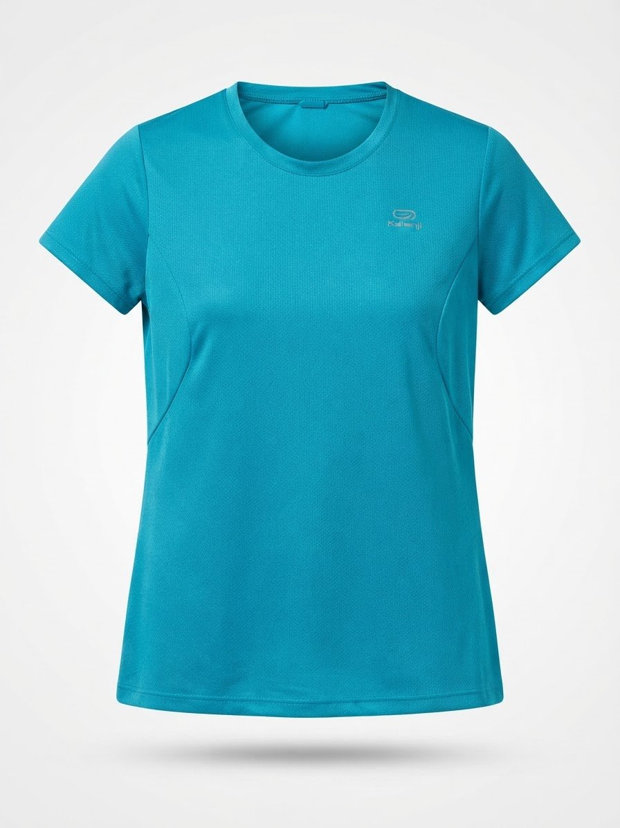 T-shirt de sport Kalenji bleu turquoise - Respirant