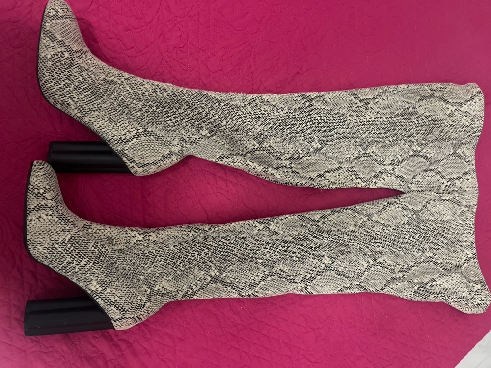 Bottes femme cuissarde serpent