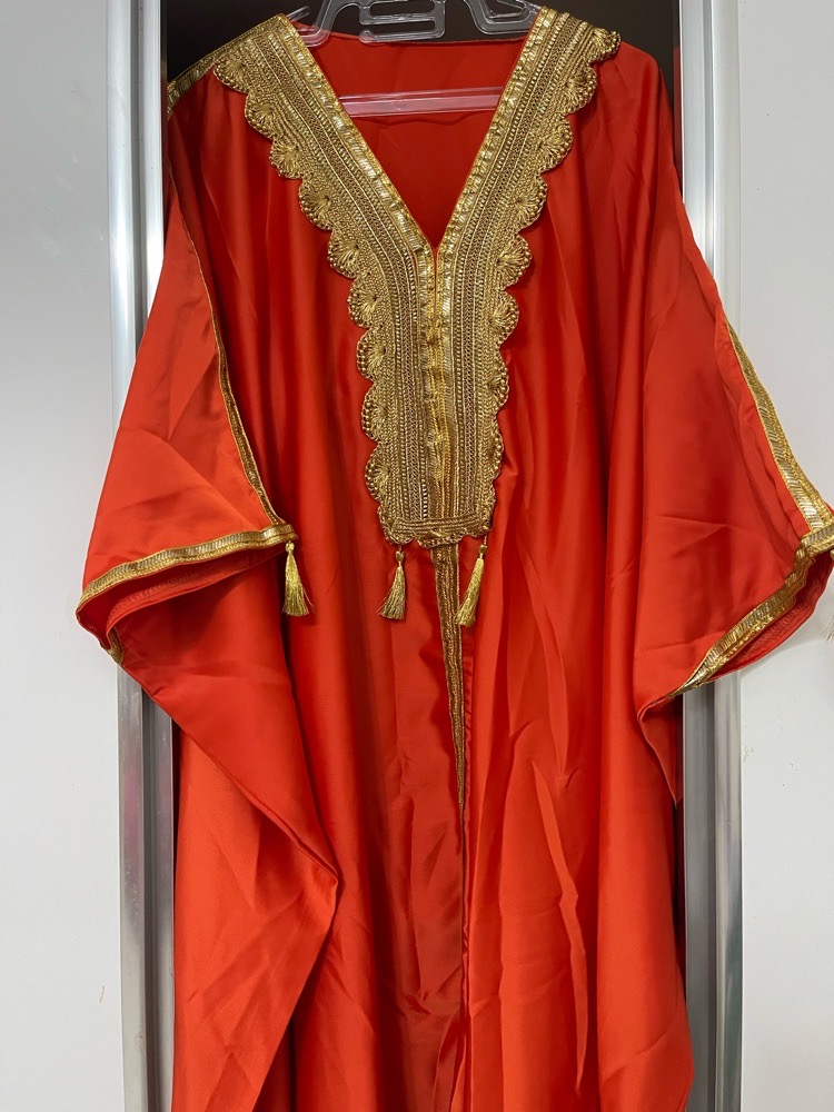 Jebba traditionel orangé et doré