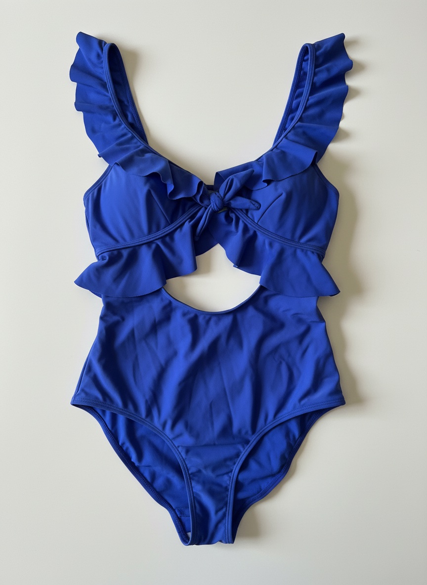 Maillot de bain, une pièce bleu