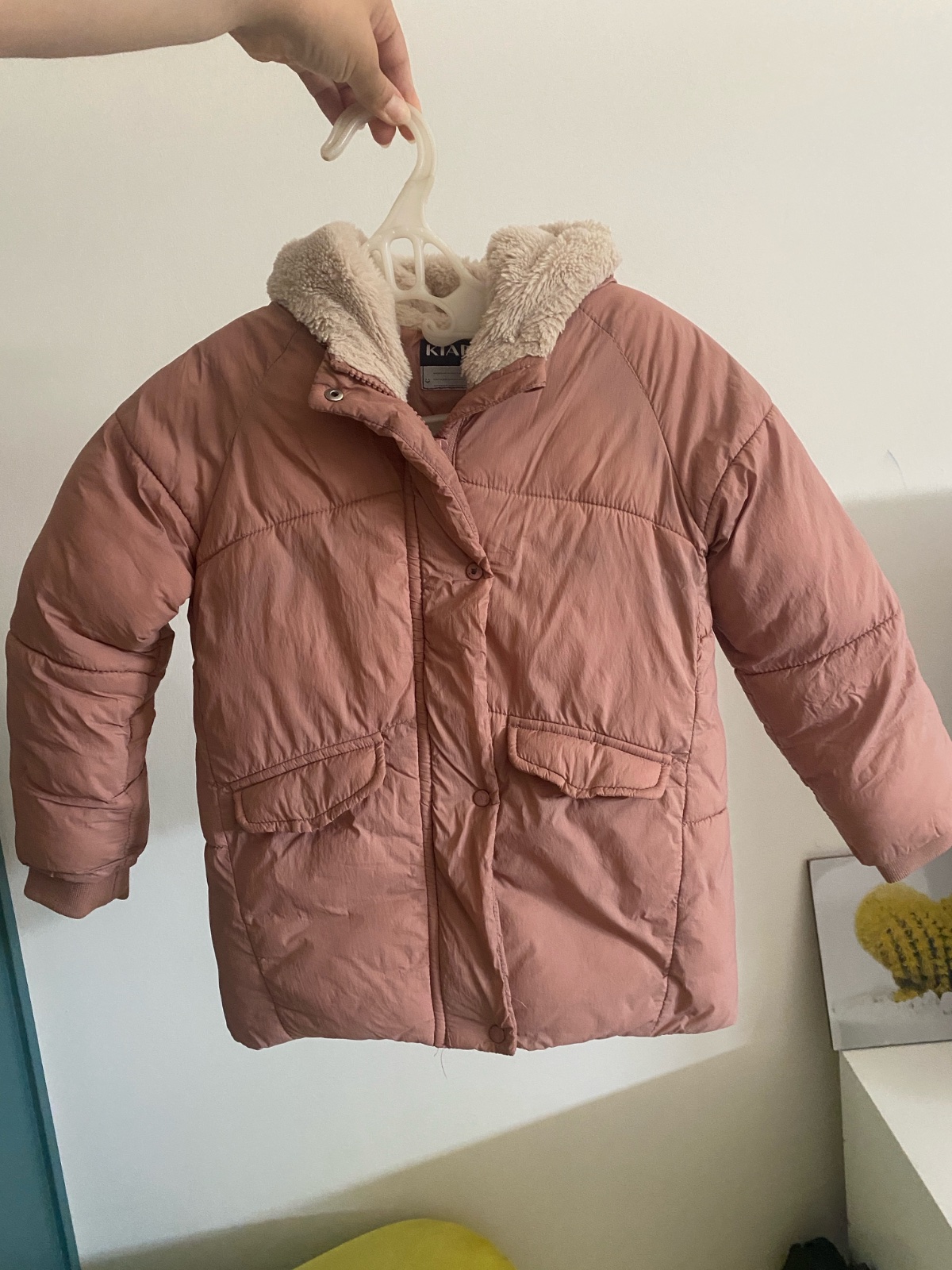 Manteau rose poudré
