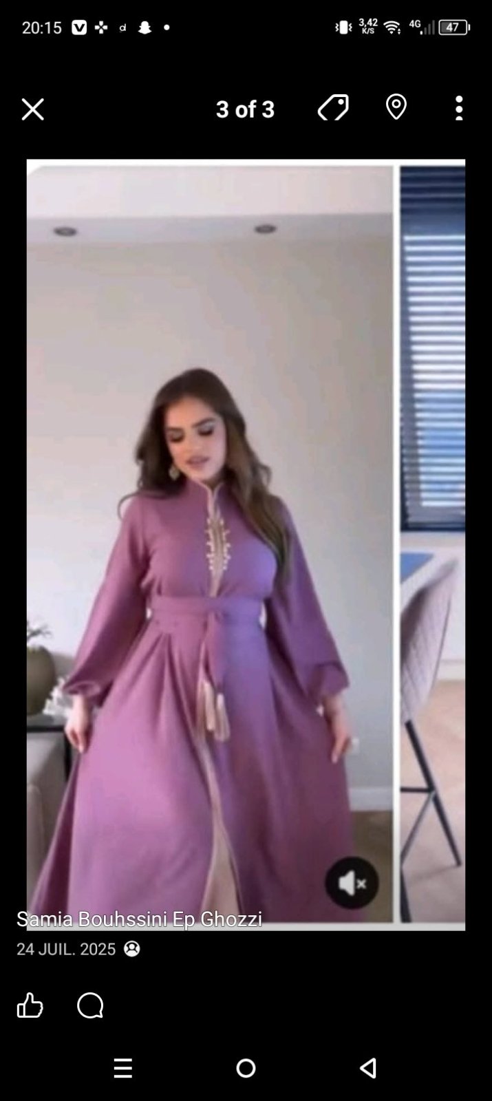 Koftan style moderne avec une broderie artisanale 
