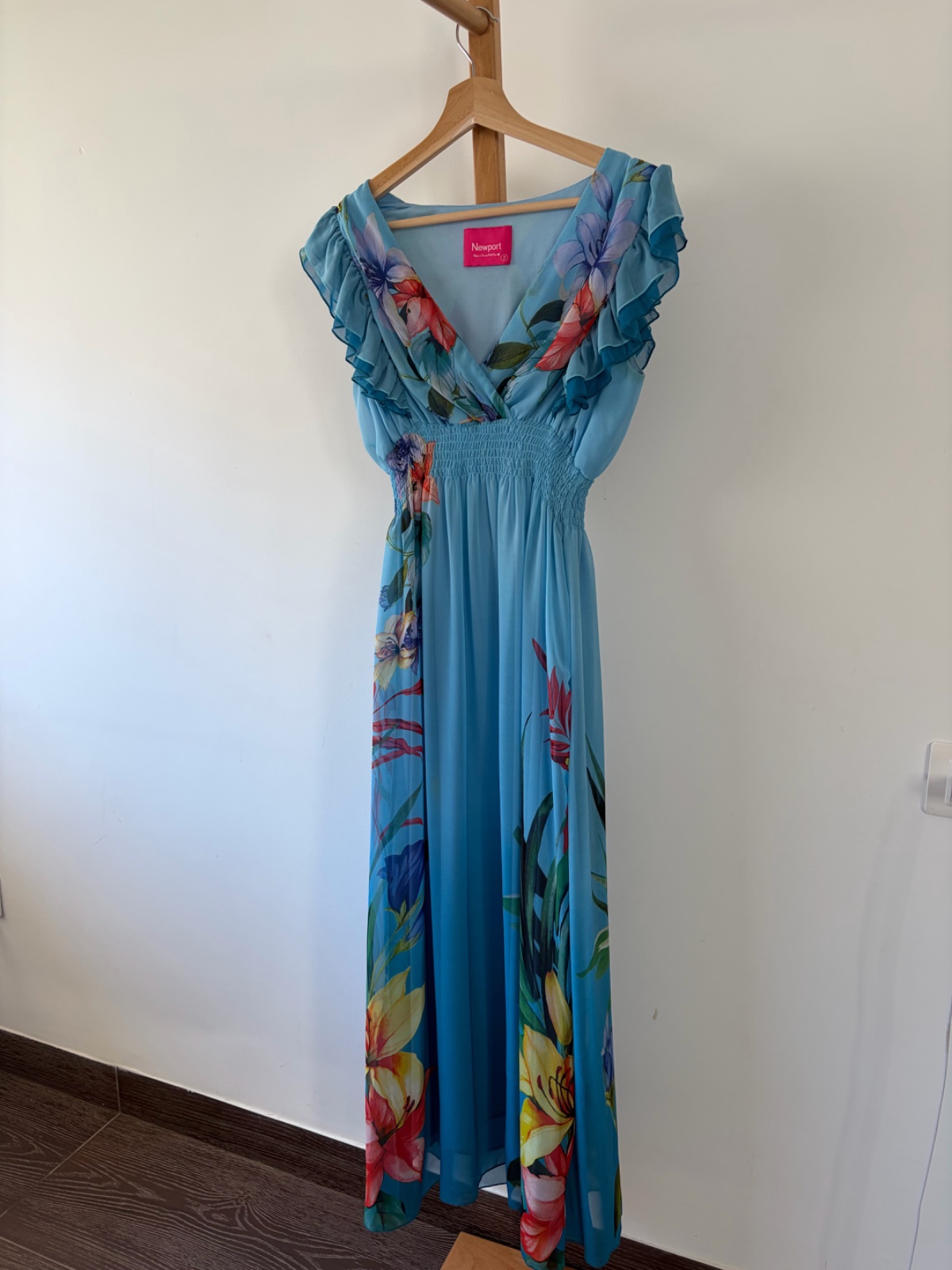 Robe longue bleue