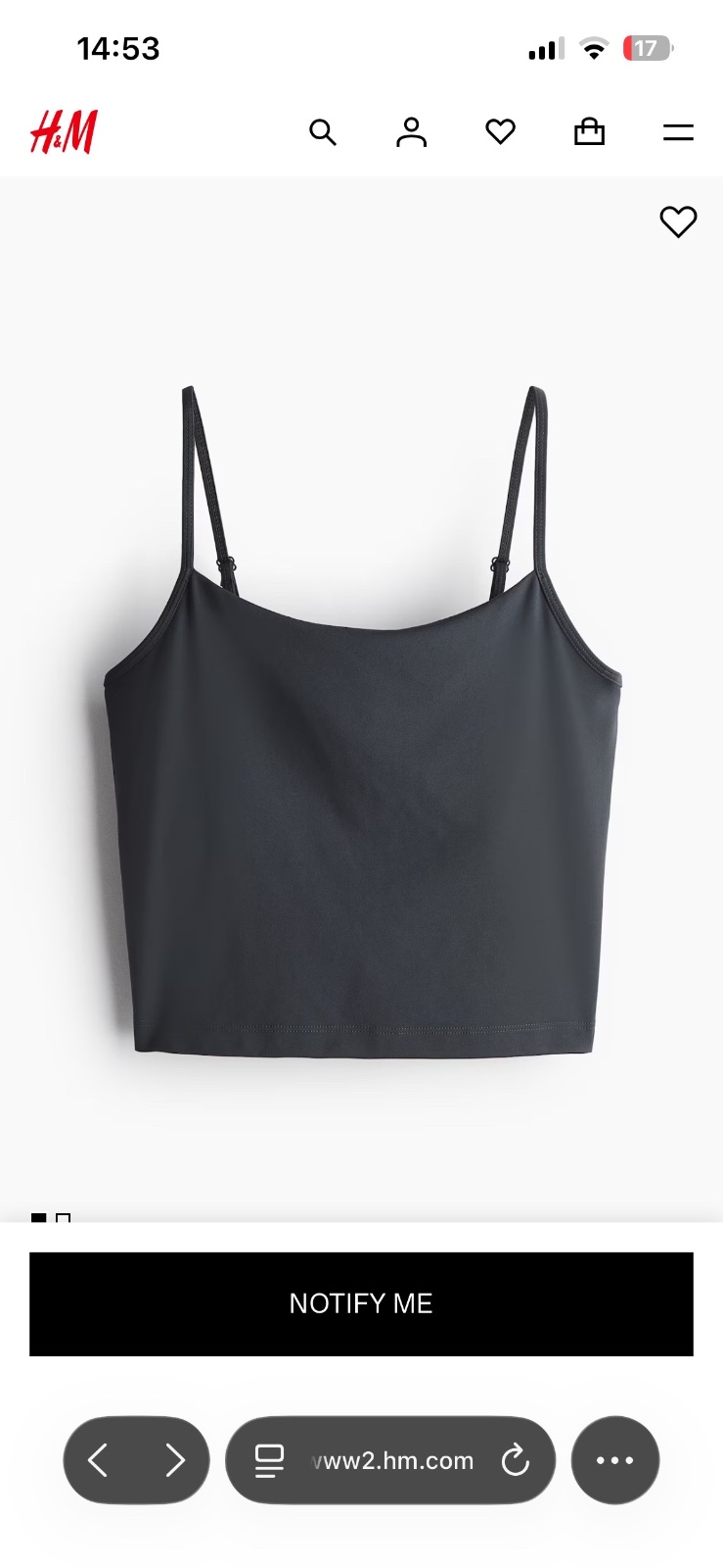 Top gris sport- h&m