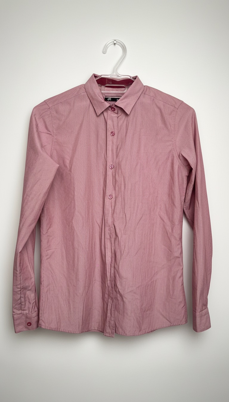 Chemise cintrée rouge à rayures - HA