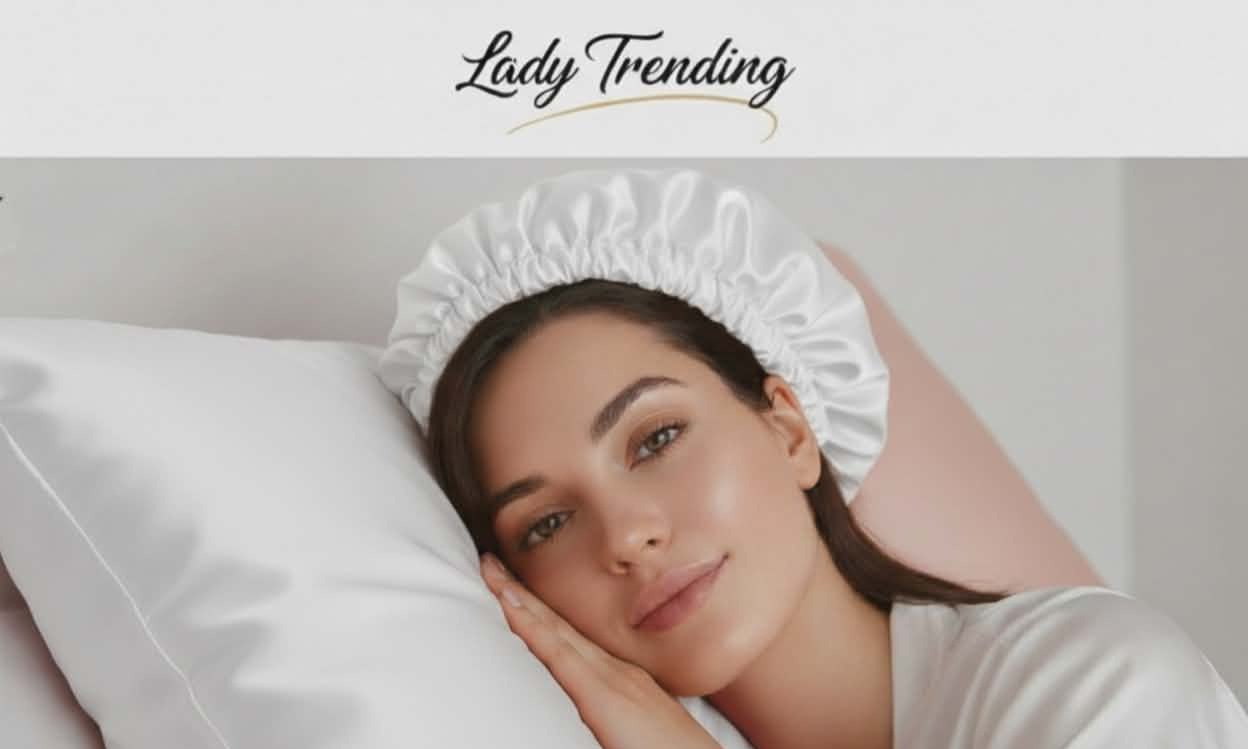 Bonnet Nuit Satin Blanc Élégant - Luxe et Protection Capillaire