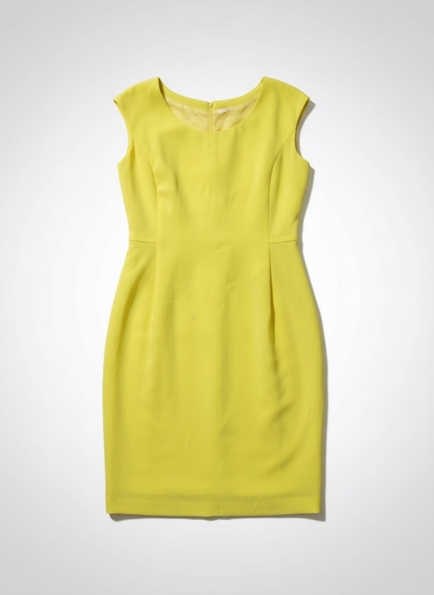 Robe Fourreau Élégante Jaune Citron💛
