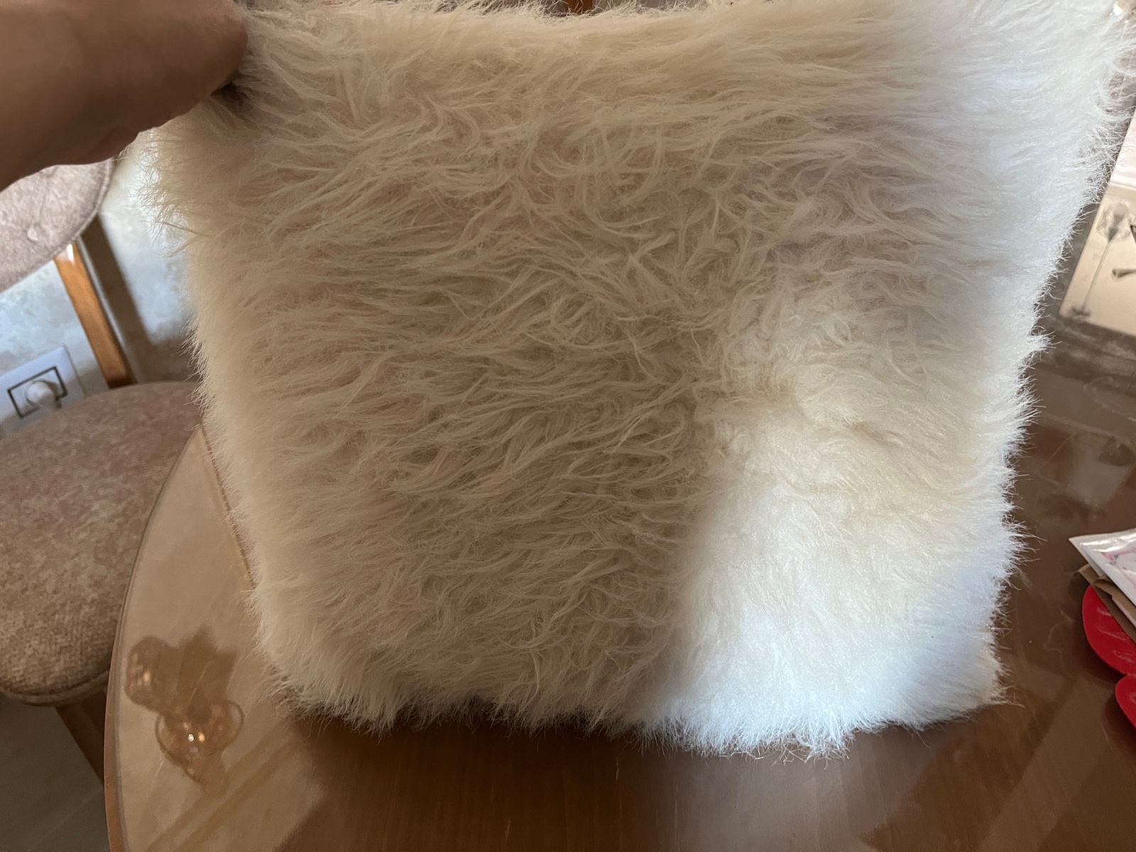 Jolie 3 coussins blanc decoratifs becha3ra 