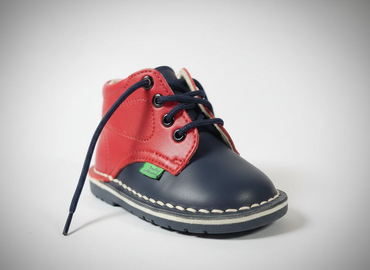 Chaussures bébé unisexe confortable en véritable cuir