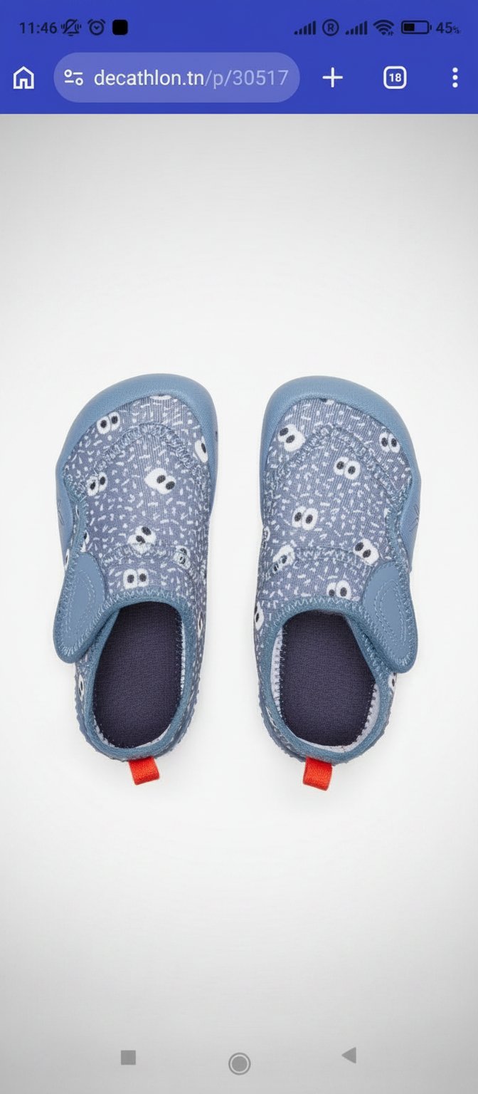 Chaussons bébé de la marque Décathlon antidérapant et respirant