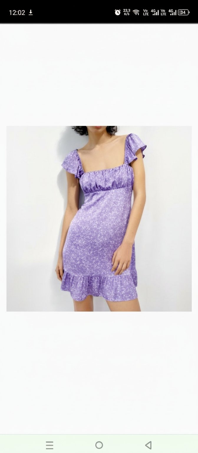Robe zara lilas, satinée