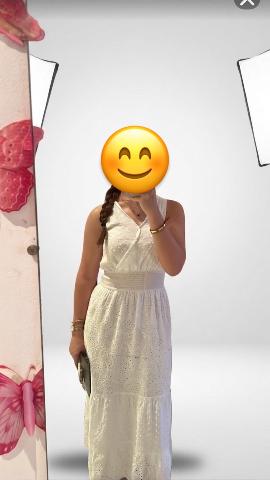 Robe brode anglaise longue 