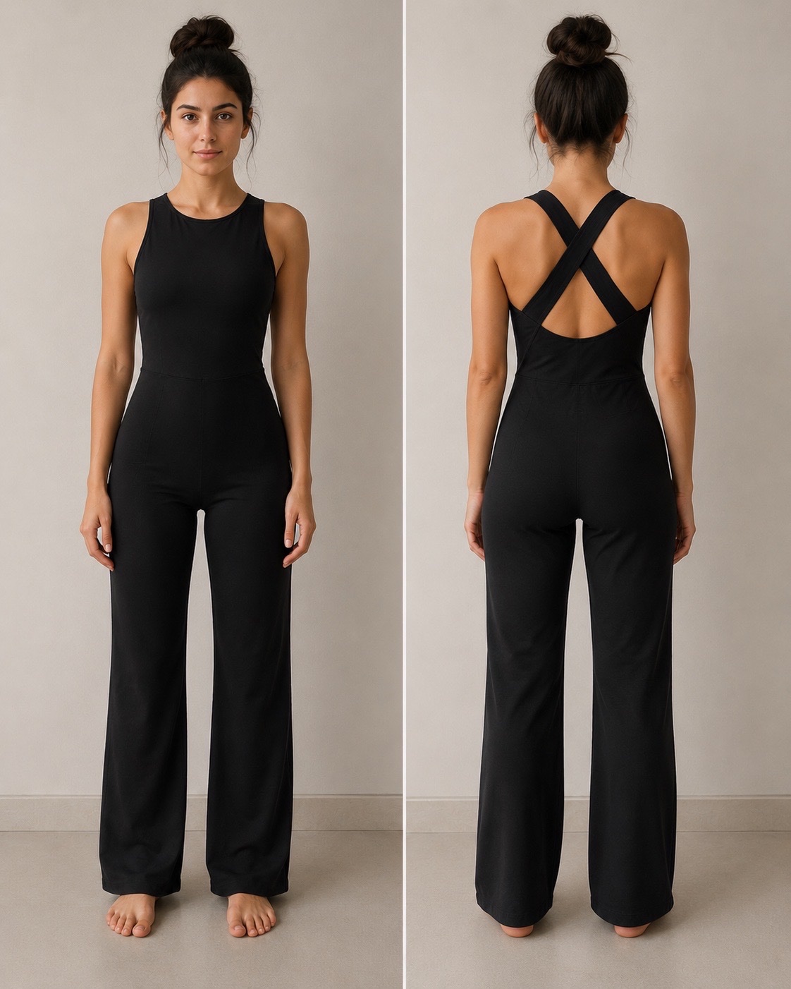 Combinaison de sport noire 