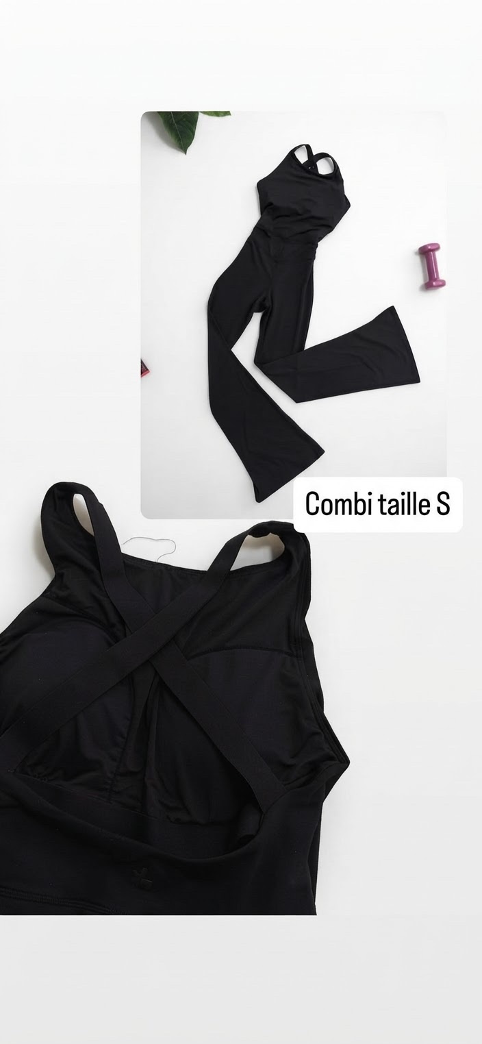 Combinaison de sport noire 