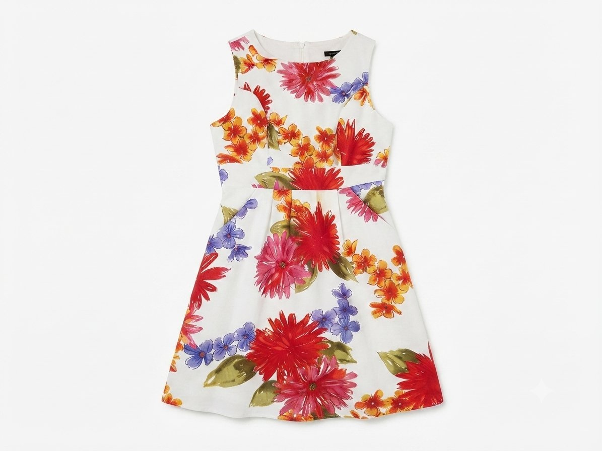 Robe blanche fleurie 
