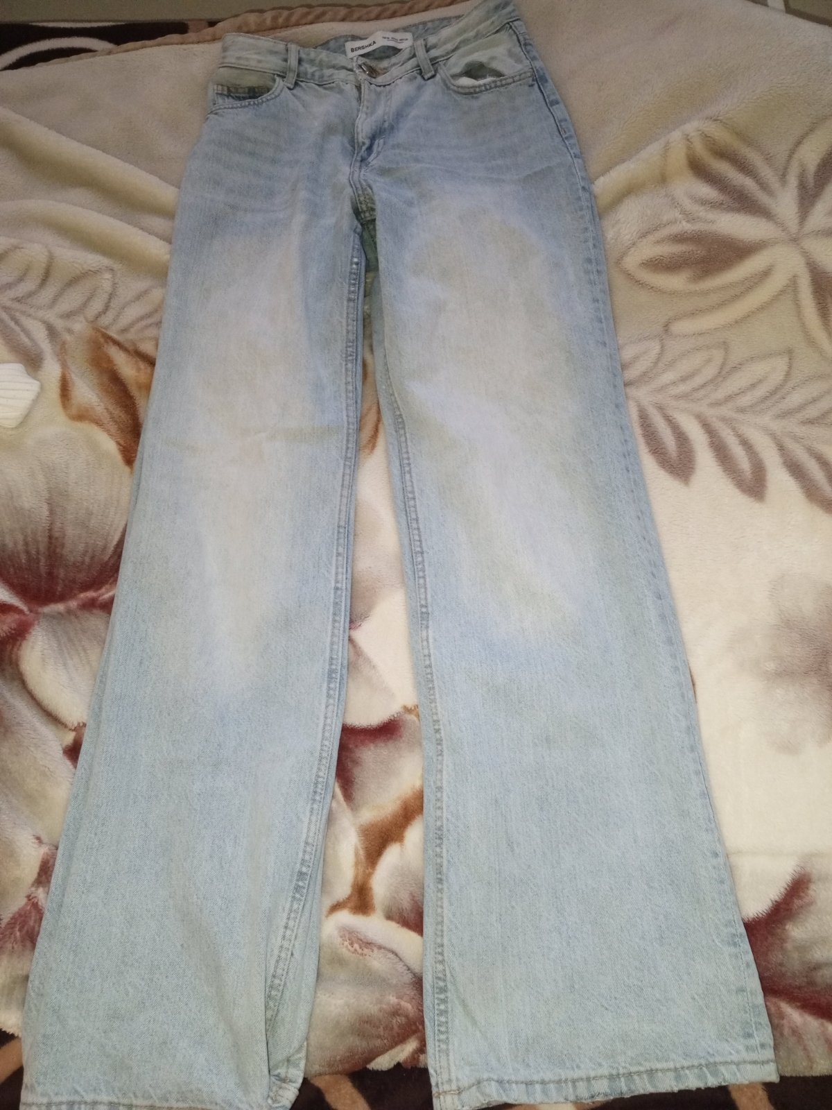 Jean Bershka Wide Leg - Bleu clair