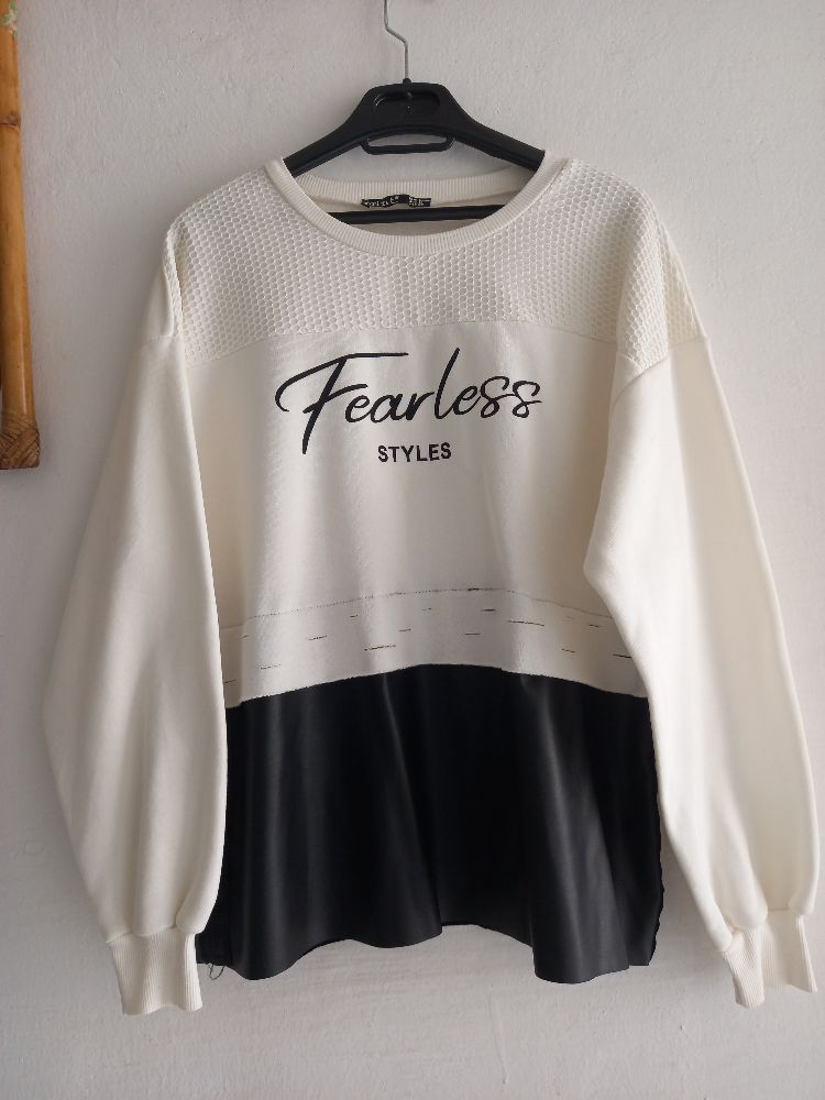 Pull blanc oversize 