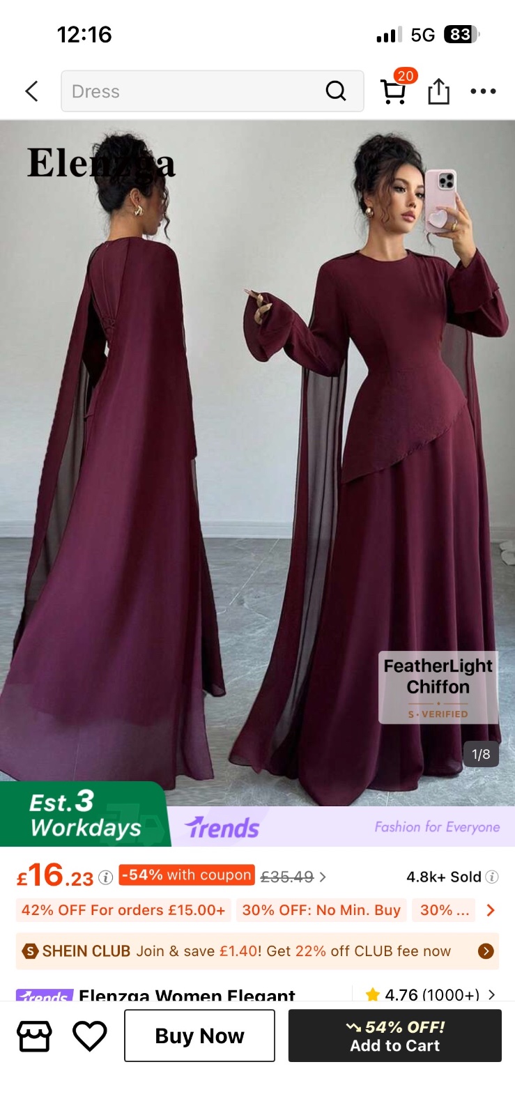 Robe polyester 