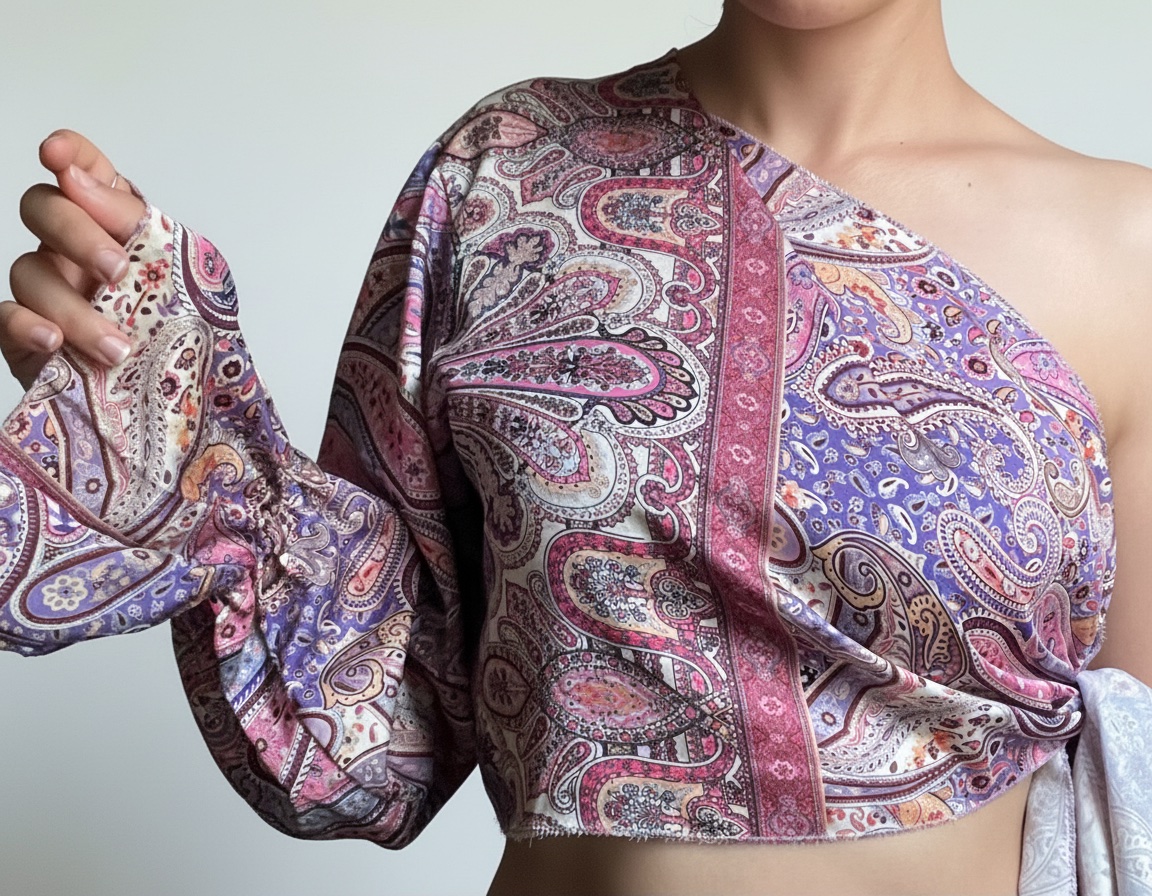 Crop top satin 