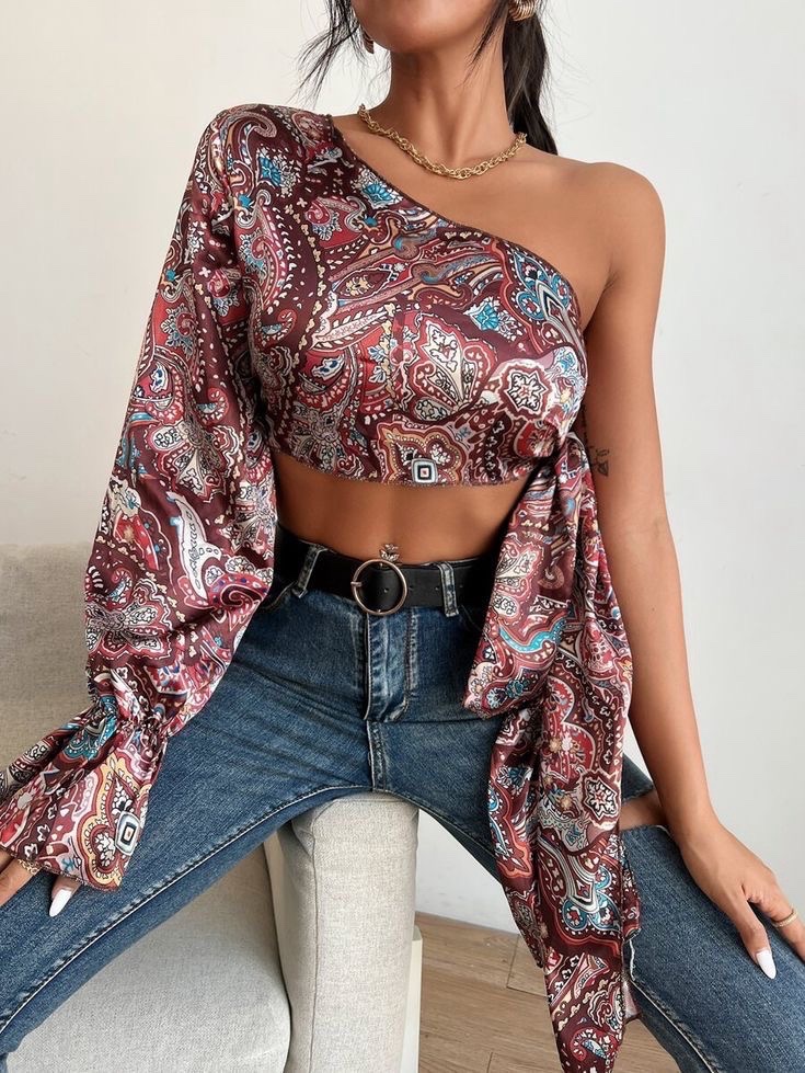Crop top satin