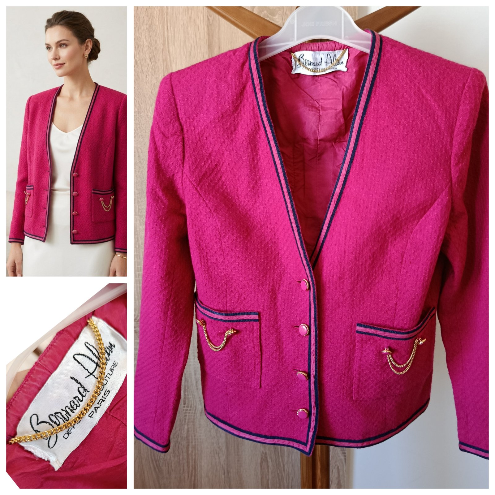 Cardigan chic tweed en laine T.m/L 