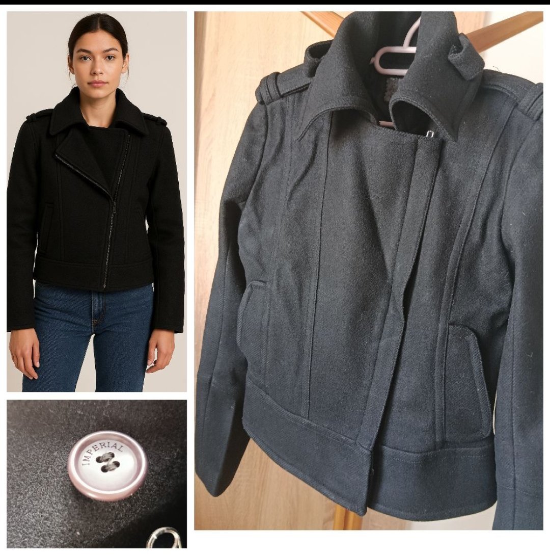 Veste en laine noire impérial T.m
