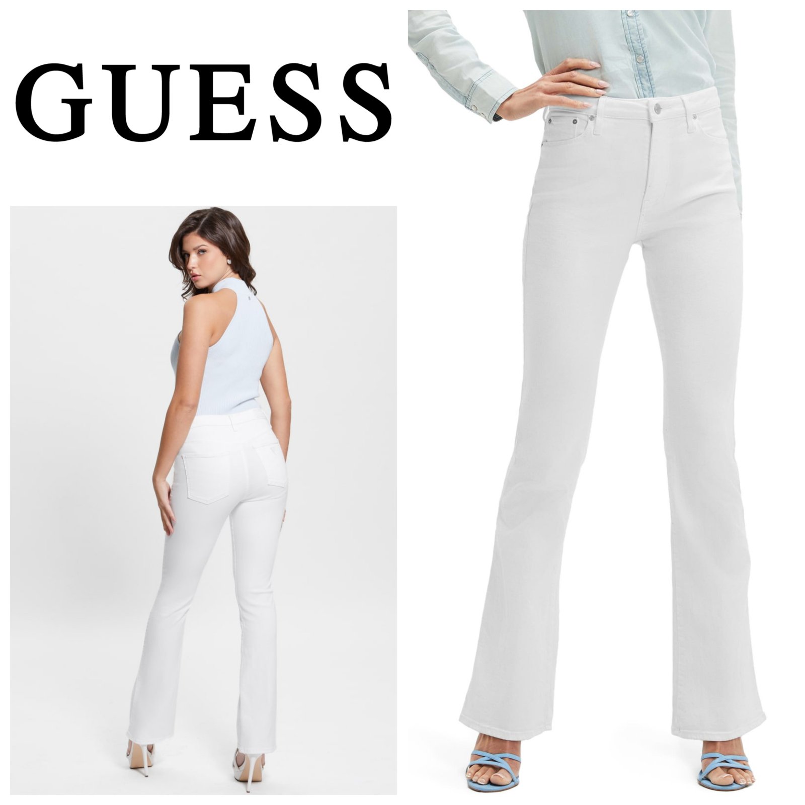Jean blanc flare Guess T.s