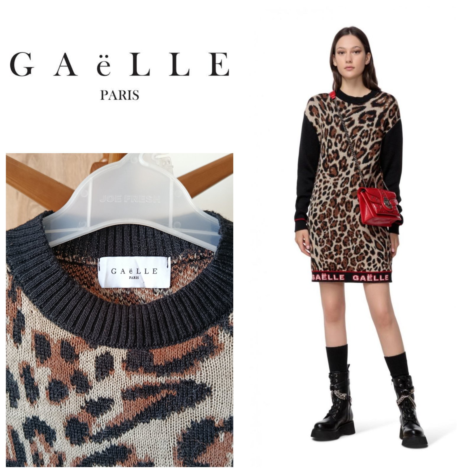 Robe  Gaëlle paris en laine mélangée T.s/m 