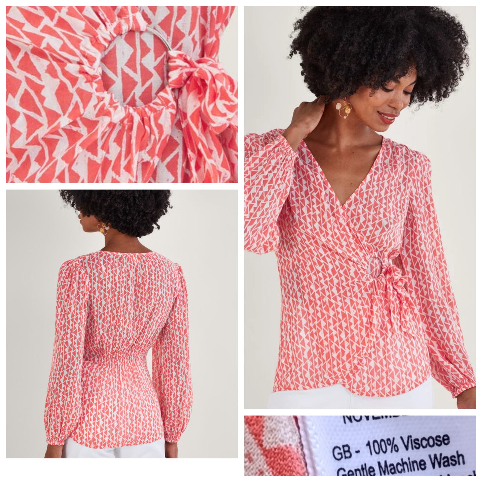 Blouse croisée légère 100% viscose T.L 