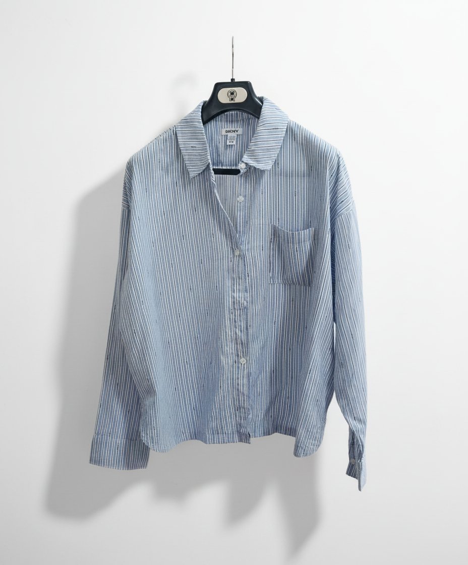 Chemise à rayures et logo dkny T.m