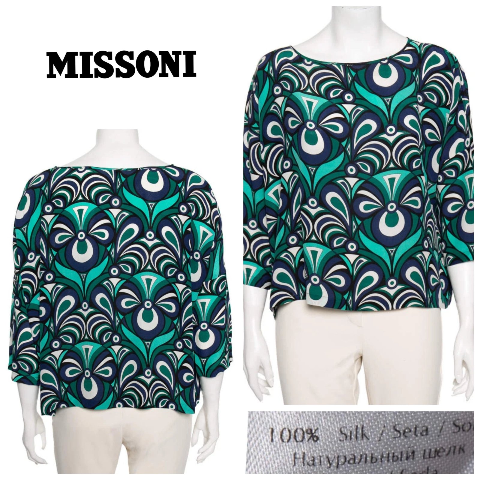 Blouse neuve Missoni 💯% soie T.s oversize 