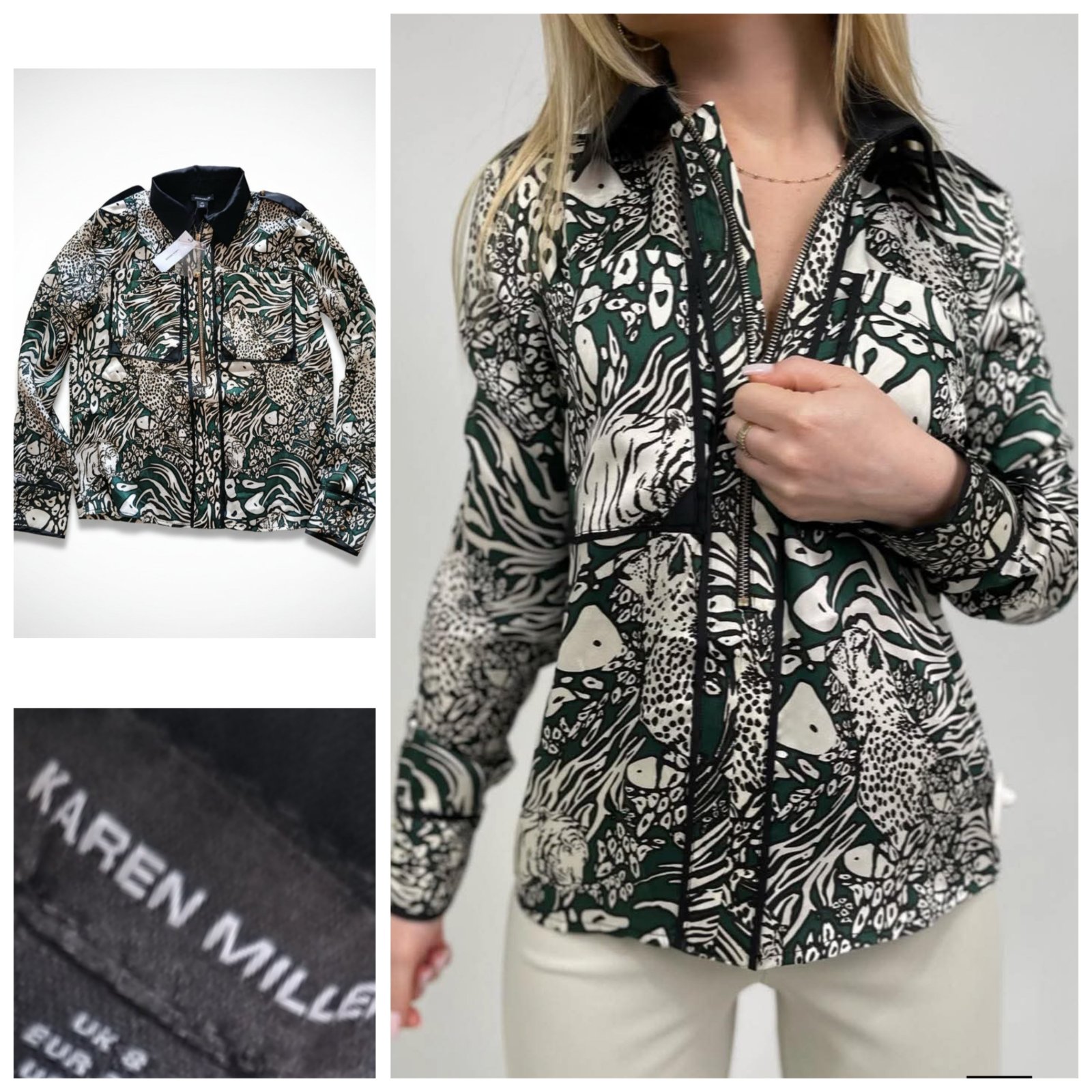Chemise zippée neuve Karen Millen T.s