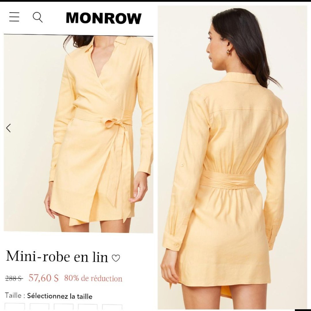 Robe monrow neuve en lin mélangé T.m