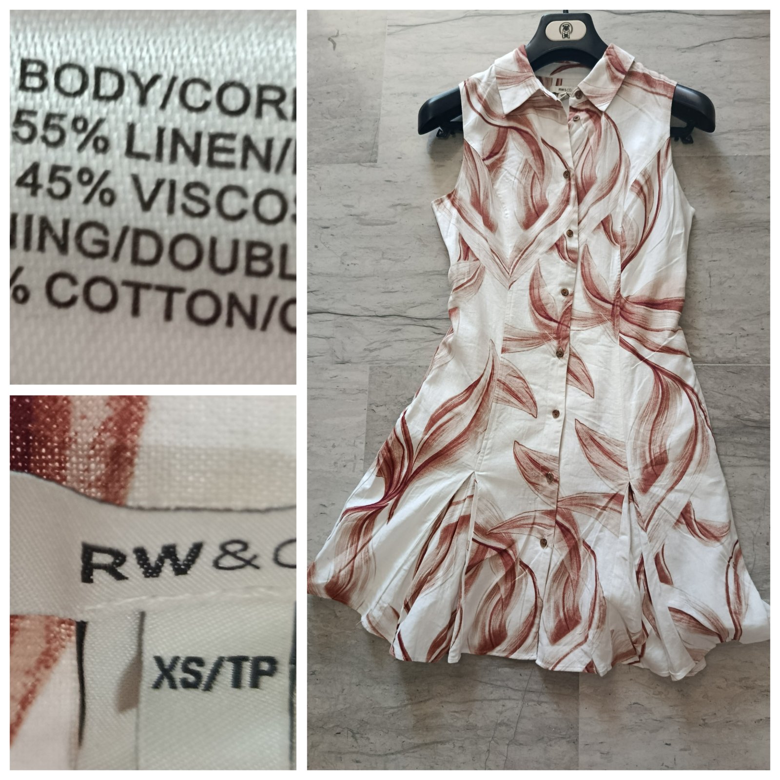 Mini robe Rw&co en lin mélangé T.xs