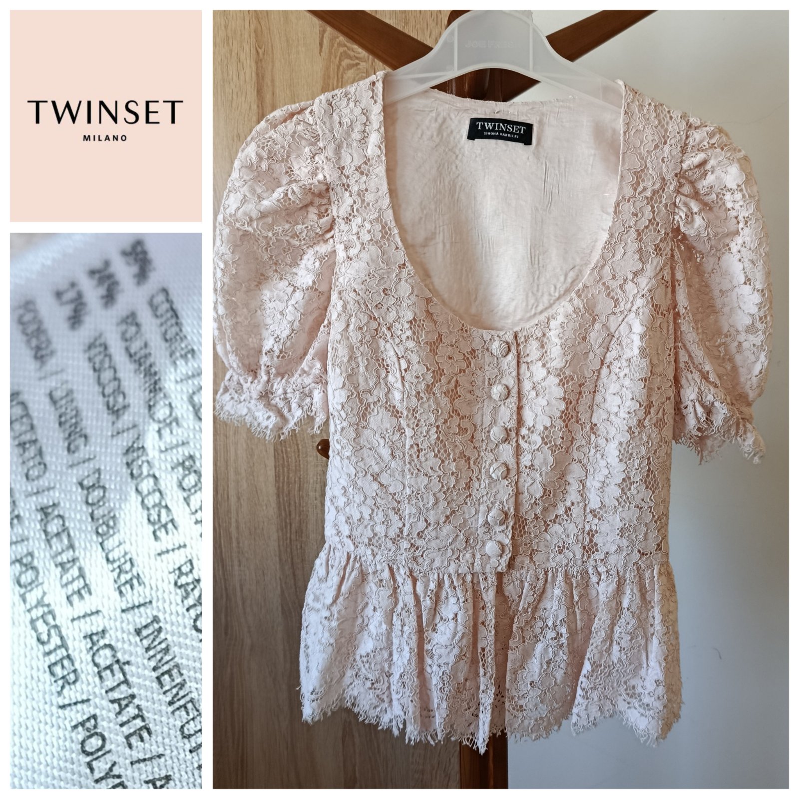 Chemise à guipure nude twinset T.s