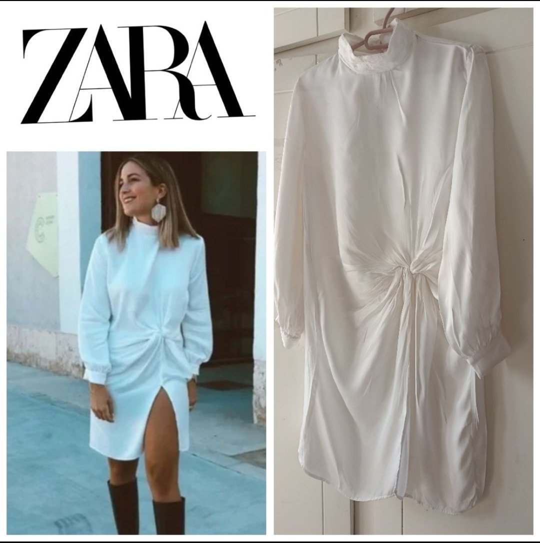 Robe Zara en viscose satiné T.s