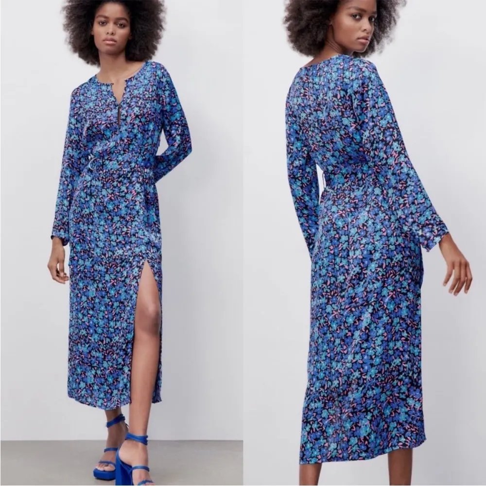 Robe Zara satinée florale T.m
