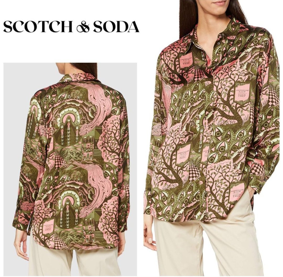 Chemise multicolore satinée scotch &soda 