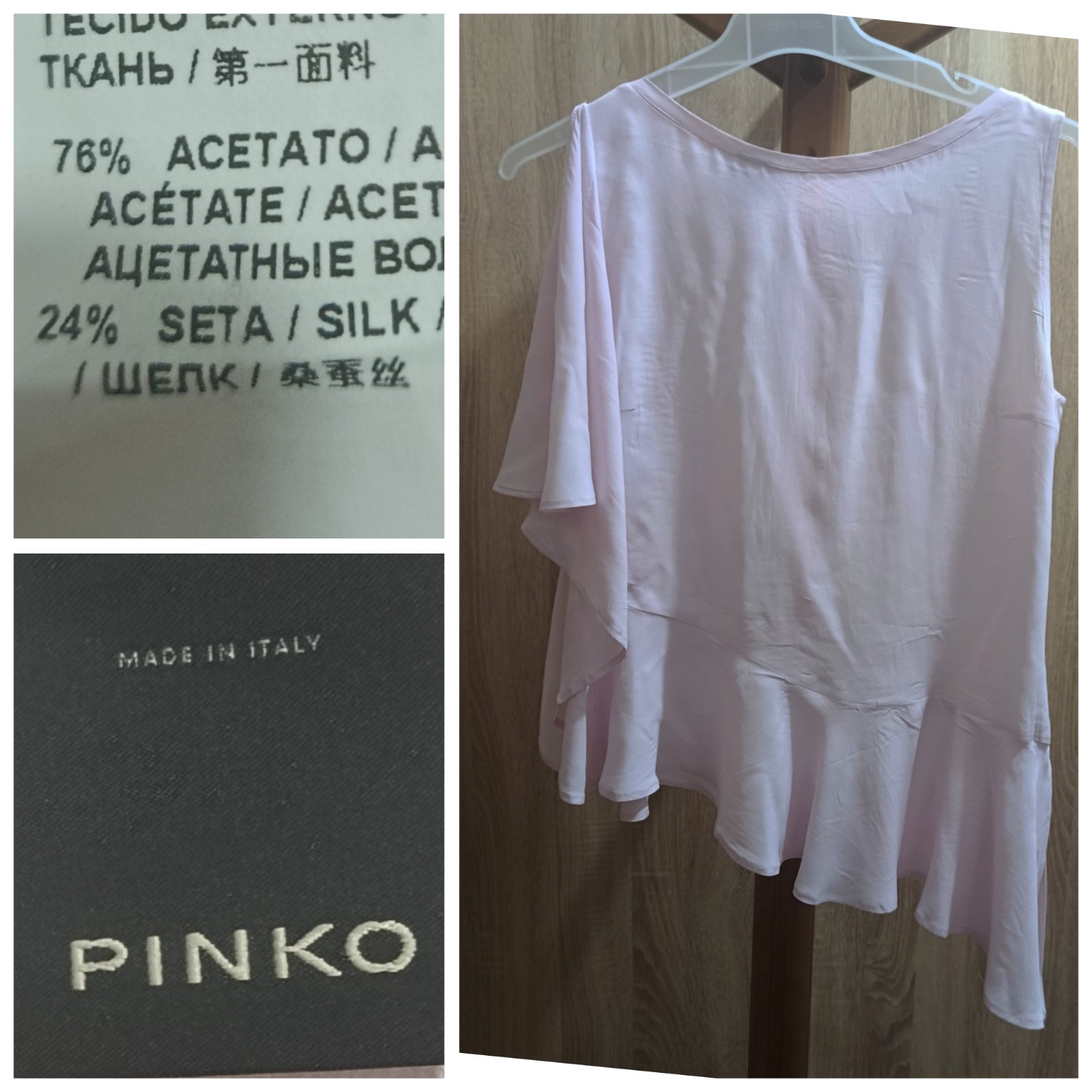Blouse à jolis détails Pinko en soie melangé T.s