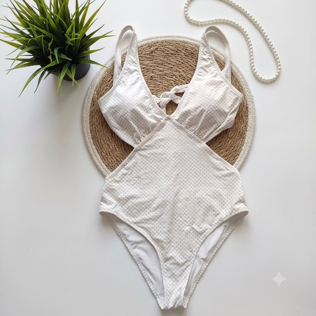 Maillot de bain blanc  T.m