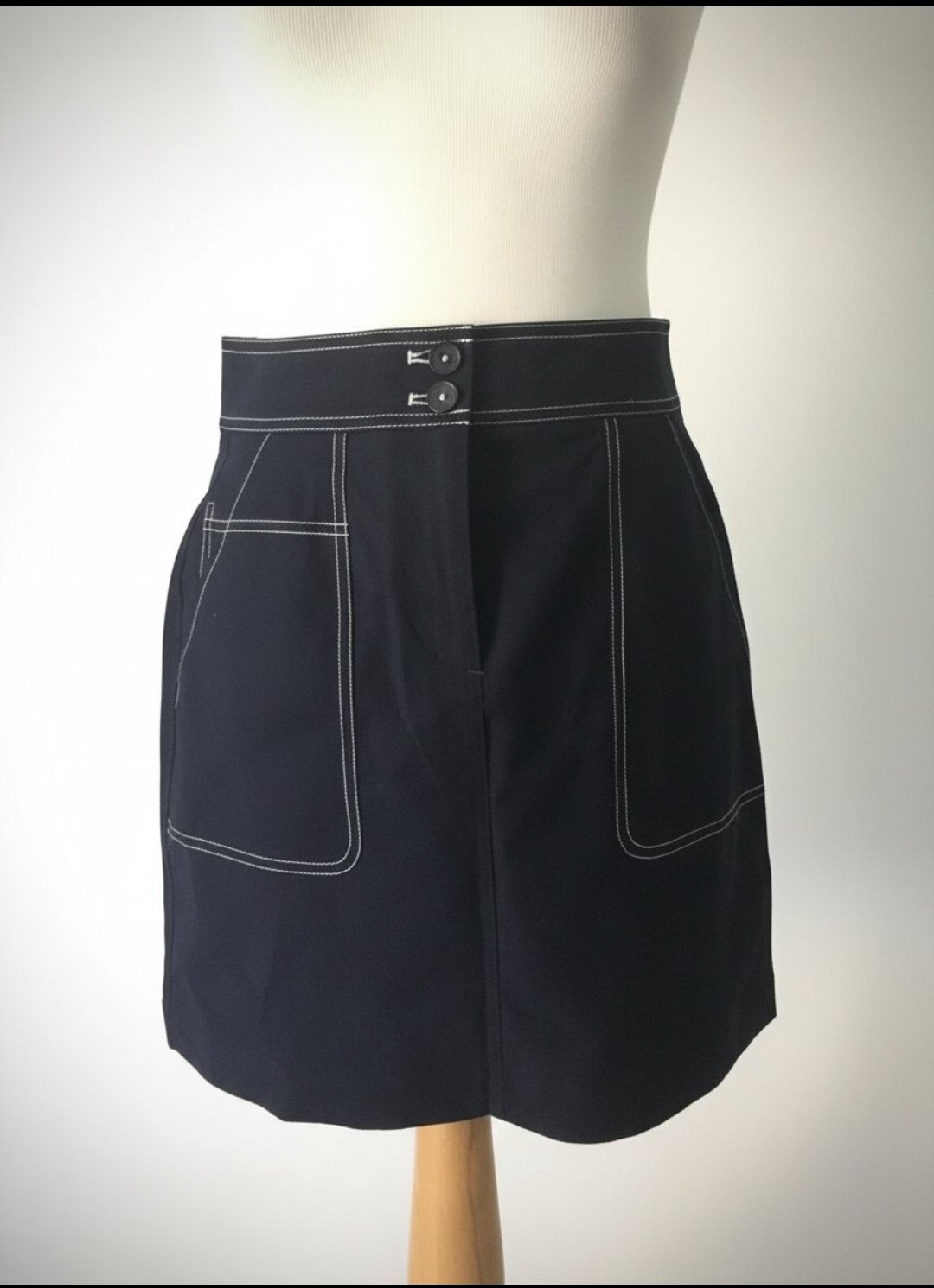 Jupe bleu marine coton tommy Hilfiger T.10=40