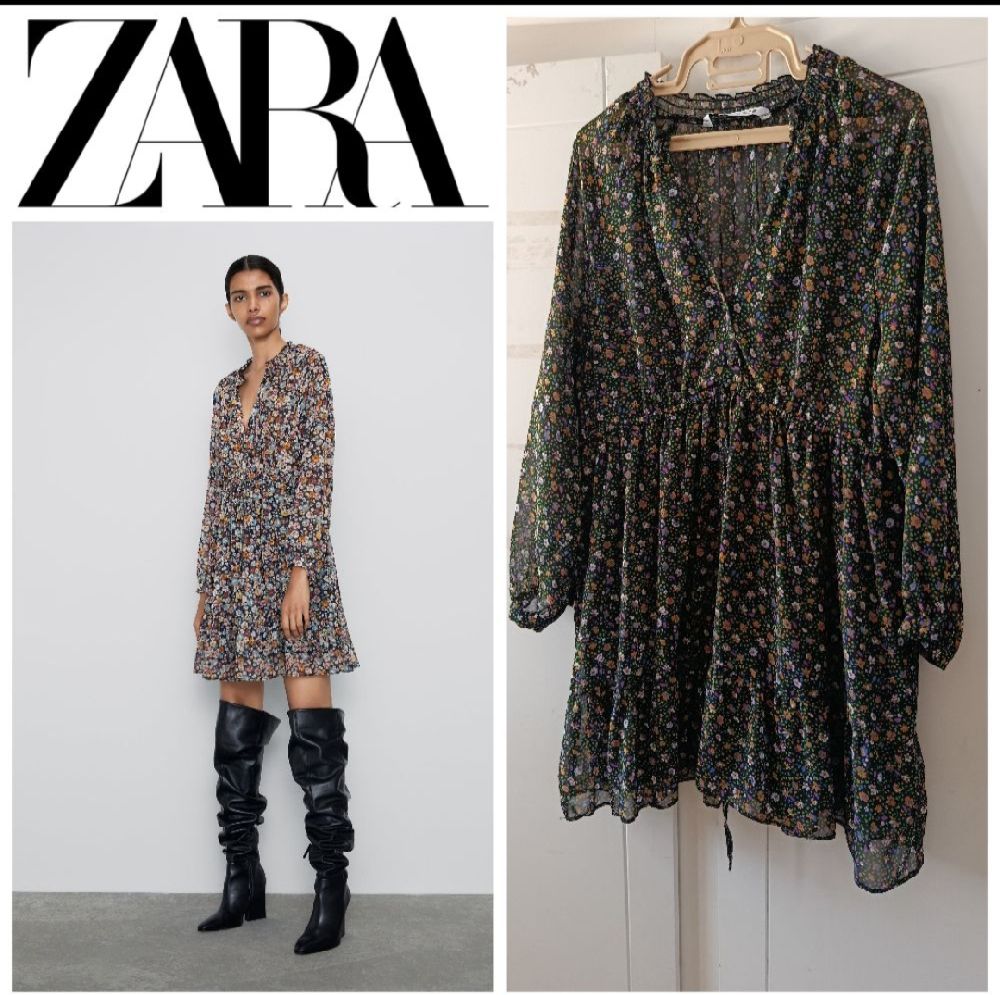 Petite robe fleurie Zara T.s/m (s oversize)
