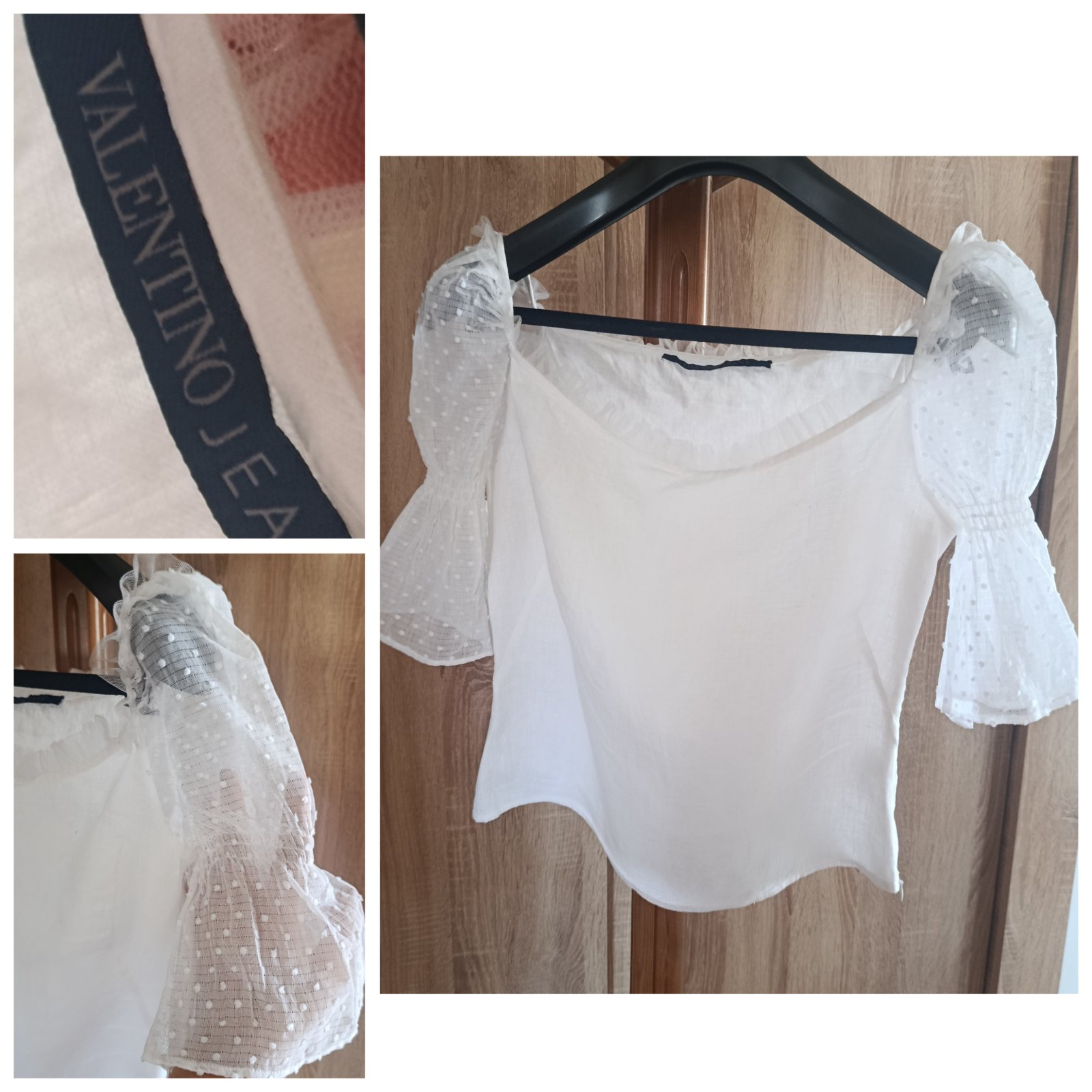Haut col bateau Valentino jeans 100% lin T.m