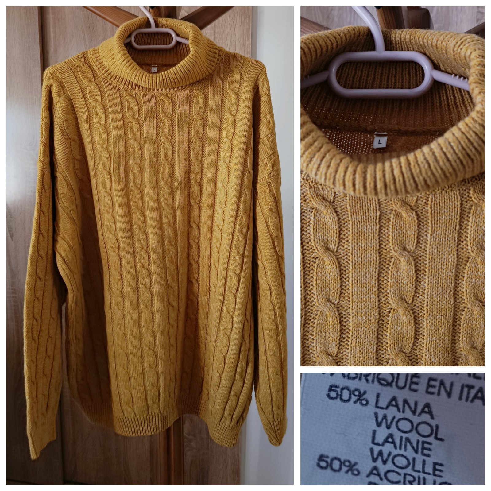 Pull over torsadé en laine mélangée T.L 