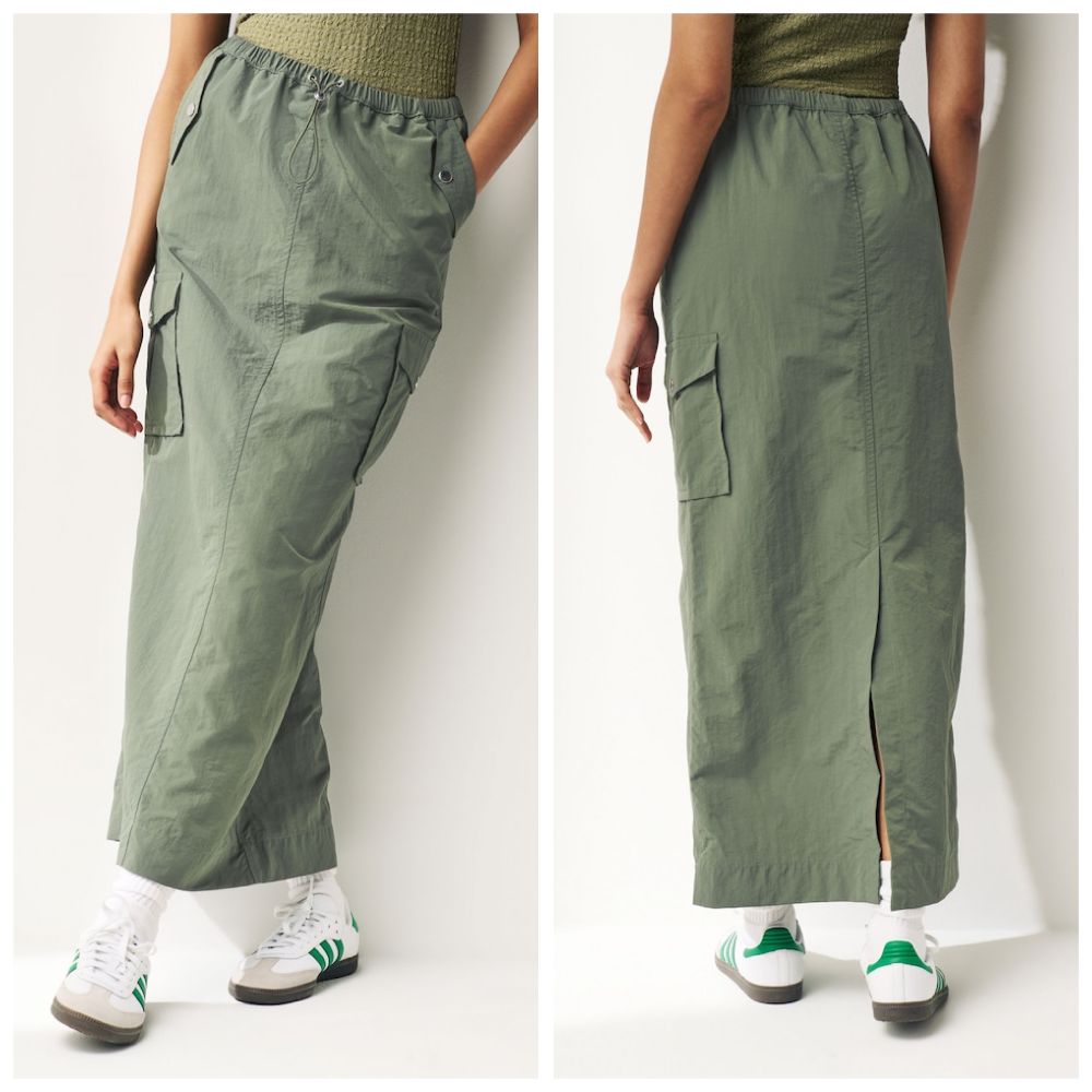 Jupe Next cargo neuf long kaki T.46